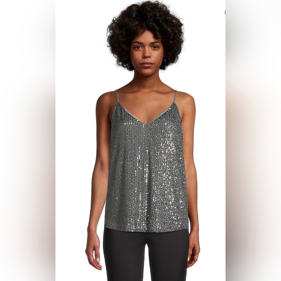 CALVIN KLEIN Women's Sequin Strappy Camisole TOP SIZE XL NWT - Picture 1 of 13